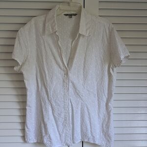 Yarra Trail White Eyelet Floral Women's Blouse 14